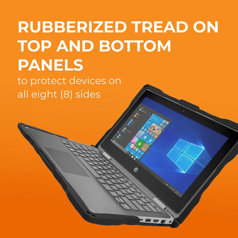 Gumdrop Cases Gumdrop DropTech Laptop Case Fits HP ProBook x360 11 G5/G6/G7 EE. Designed for K-12 Students, Teachers, and Classrooms â€“ Drop Tested, Rugged, Shockproof Bumpers for Reliable Device Protection â€“ Black - Image 4